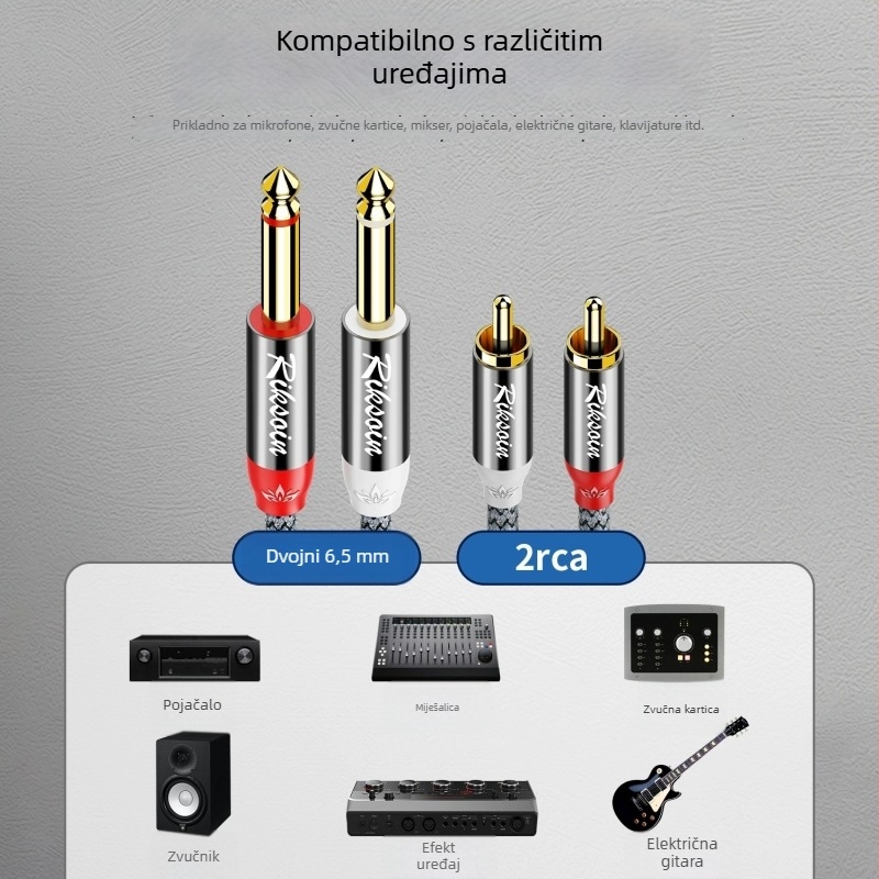Lexon audio kabel s pozlaćenim završetkom; jezgra: čisti bakreni vodič; vodič: bakar bez oksidacije