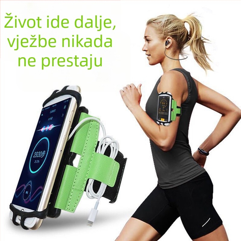 Torba za ruku za vanjsku upotrebu – unisex, rotirajući remen za ruku, Lycra-Silikon materijal, otisnuti logo, prilagodljiva privatna oznaka (Rongcan)