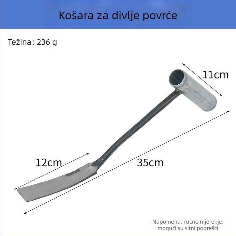 Mala vrtna lopata za kopanje divog povrća, uklanjanje korijena, plijevljenje i sadnja češnjaka i cvijeća
