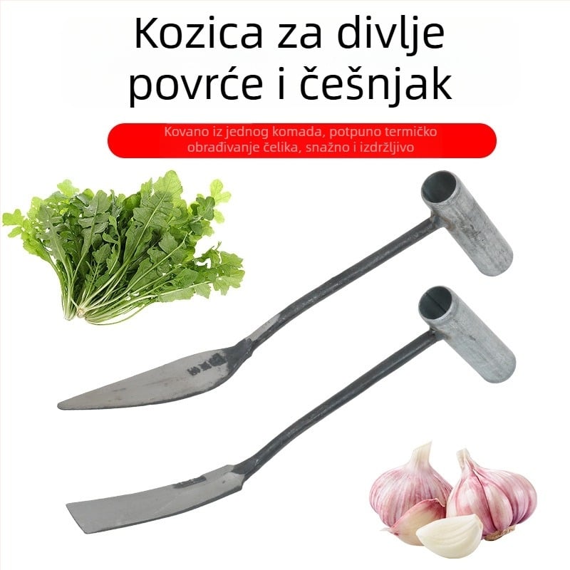 Mala vrtna lopata za kopanje divog povrća, uklanjanje korijena, plijevljenje i sadnja češnjaka i cvijeća