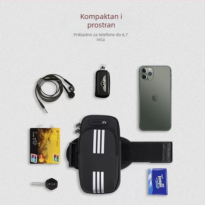 Torba za telefon na nadlakticu – za vanjske sportove, gradski minimalistički stil, PU materijal, podstava Nylon, marka Vanreyin/Van Laine