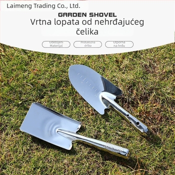 Lopata od nehrđajućeg čelika, mala, za vrtlarstvo, za sadnju sukulenata, cvijeća i povrća
