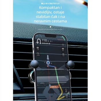 Izvlačni držač telefona u automobilu s gravitacijskim nosačem na otvoru za ventilaciju – universalna kompatibilnost