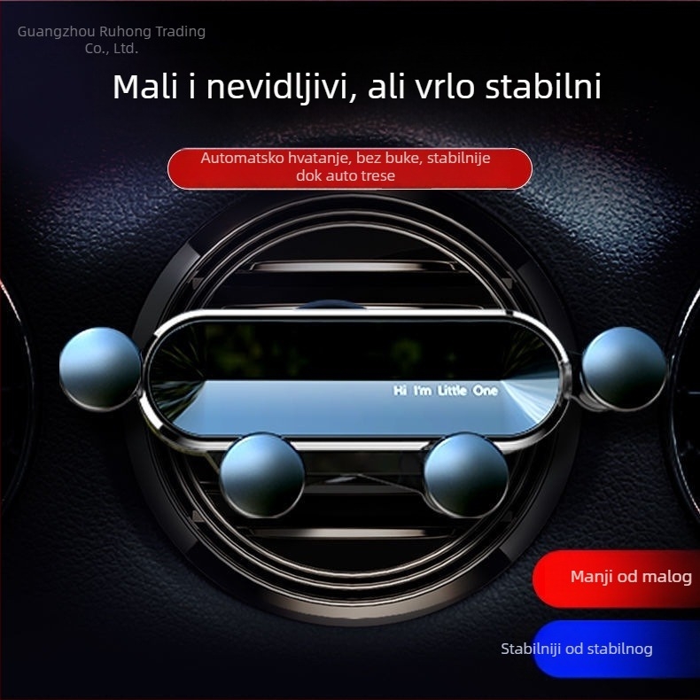 Izvlačni držač telefona u automobilu s gravitacijskim nosačem na otvoru za ventilaciju – universalna kompatibilnost