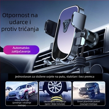 Univerzalni držač za mobitel u automobilu, snap-on na otvor za ventilaciju, anti-vibracija za navigaciju