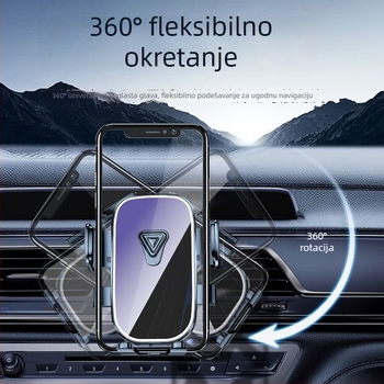 Univerzalni držač za mobitel u automobilu, snap-on na otvor za ventilaciju, anti-vibracija za navigaciju