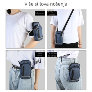 Ming Yu Mobilna torbica za pojas – Vertikalno-kvadratan dizajn, Oxford platno, zatvarač, Unisex