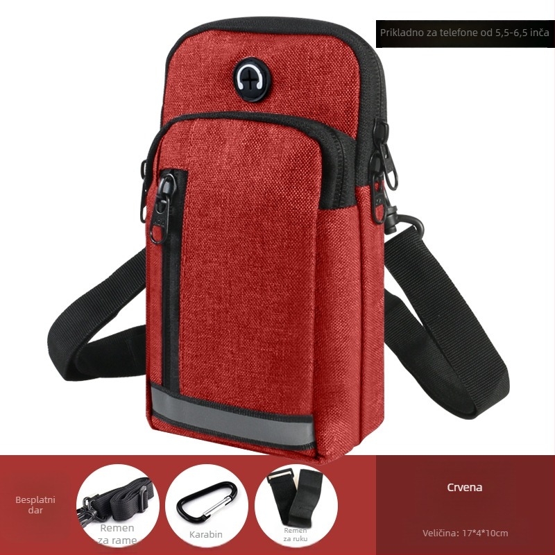 Ming Yu Mobilna torbica za pojas – Vertikalno-kvadratan dizajn, Oxford platno, zatvarač, Unisex