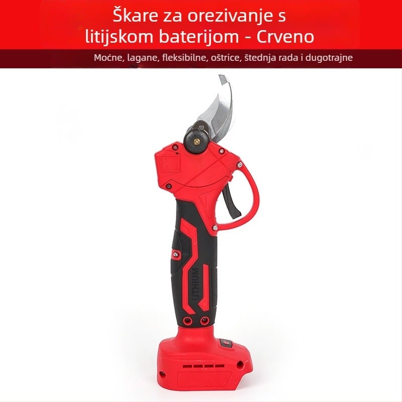 Pattex snažne bezkartične električne škare za rezanje s digitalnim zaslonom, za vanjsku upotrebu u vrtu, za debele grane voćaka