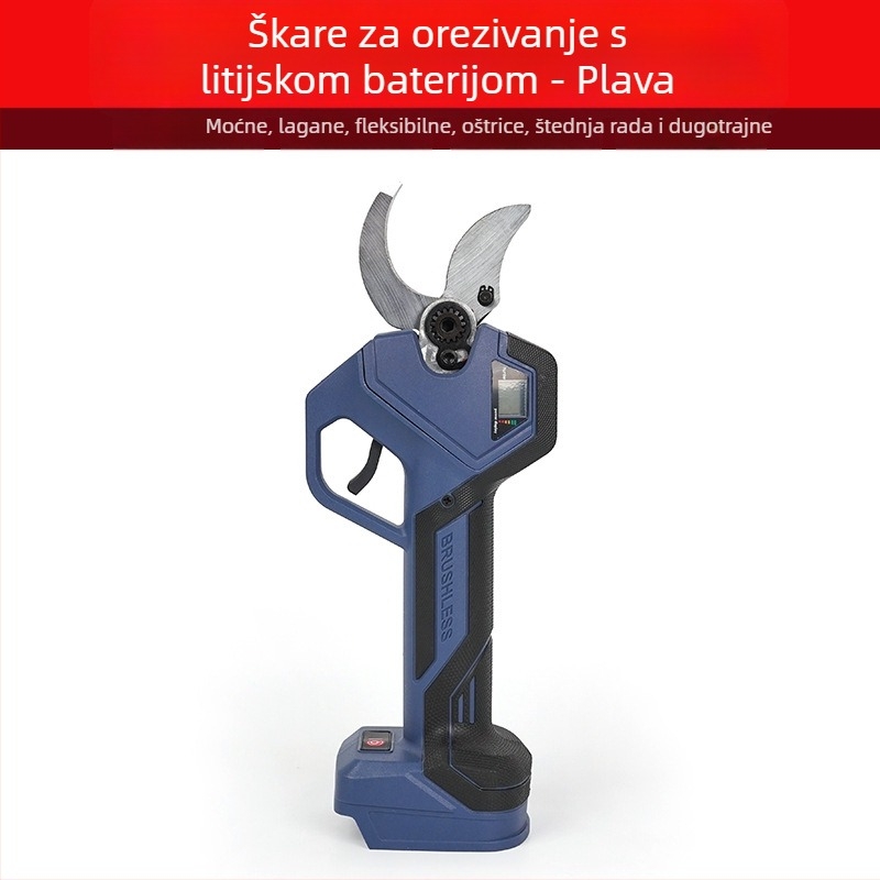 Pattex snažne bezkartične električne škare za rezanje s digitalnim zaslonom, za vanjsku upotrebu u vrtu, za debele grane voćaka