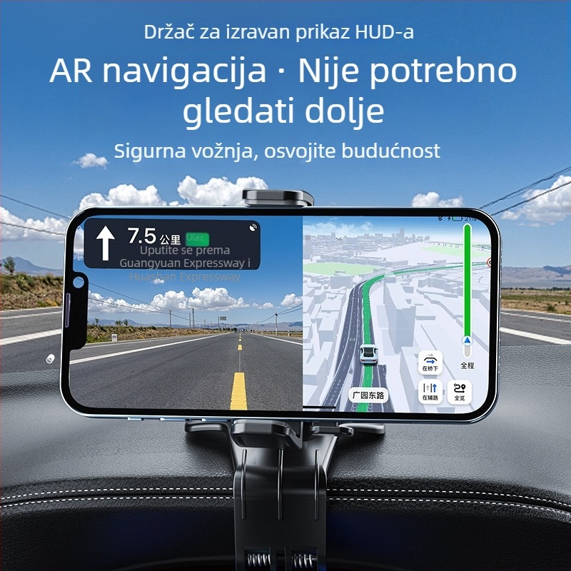 Držač za telefon u automobilu s klipom za otvor za ventilaciju, 360° rotacija, automatsko zaključavanje