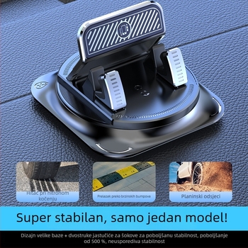 Auto nosač za telefon u automobilu s 360° okretom za navigaciju, adhezivna montaža, univerzalna ploča instrumenata, model A7