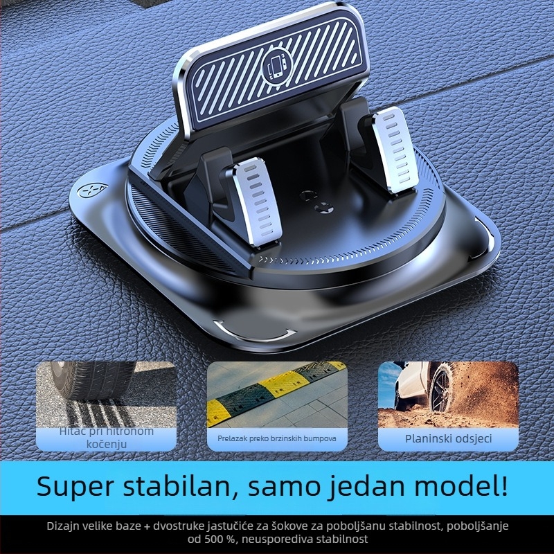 Auto nosač za telefon u automobilu s 360° okretom za navigaciju, adhezivna montaža, univerzalna ploča instrumenata, model A7