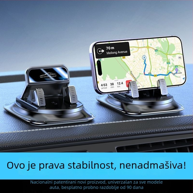 Auto nosač za telefon u automobilu s 360° okretom za navigaciju, adhezivna montaža, univerzalna ploča instrumenata, model A7