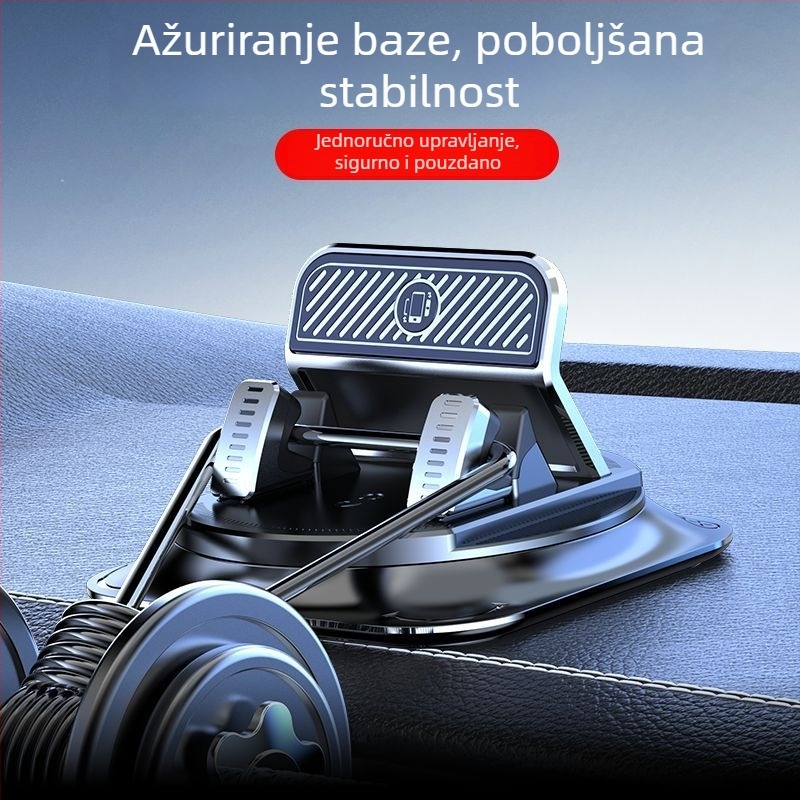 Auto nosač za telefon u automobilu s 360° okretom za navigaciju, adhezivna montaža, univerzalna ploča instrumenata, model A7