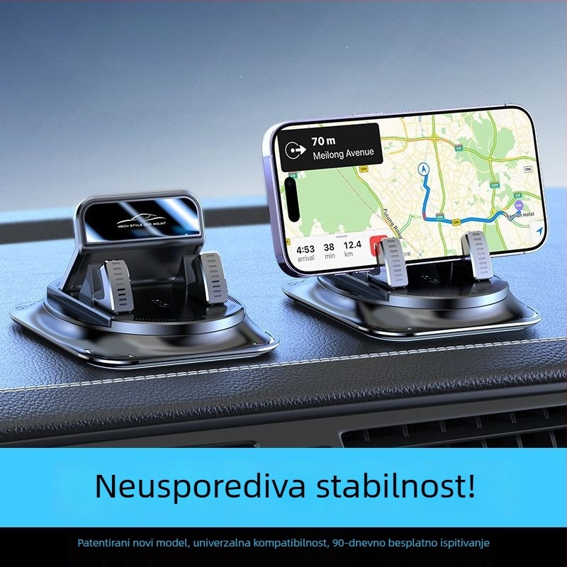 Auto nosač za telefon u automobilu s 360° okretom za navigaciju, adhezivna montaža, univerzalna ploča instrumenata, model A7