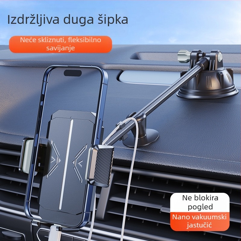 Univerzalni držač za telefon u automobilu sa vakuumskim držačem za prednje staklo