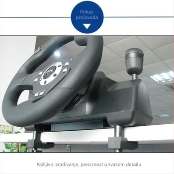 Volan za trkaće igre za PC, USB sučelje, model FT39C1, kompatibilan s PS3/PC D-INPUT/X-INPUT