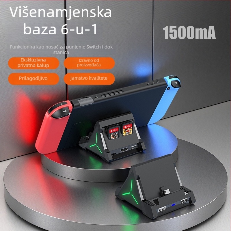 Switch OLED punjačka baza s HDMI izlazom i projekcijom zaslona, USB-C priključak