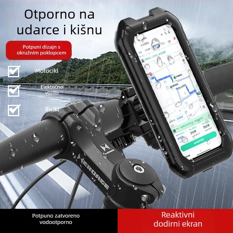 Hot držač za mobitel za auto – vodootporan, otporan na padanje, rotirajući, dodirnim upravljanjem, plastični