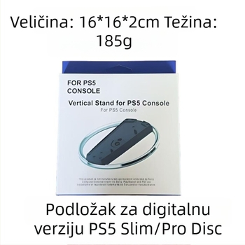 PS5 Slim/Pro/Digital Edition Vertikalni Držač — ABS, Univerzalna Kompatibilnost, Uključena Držač