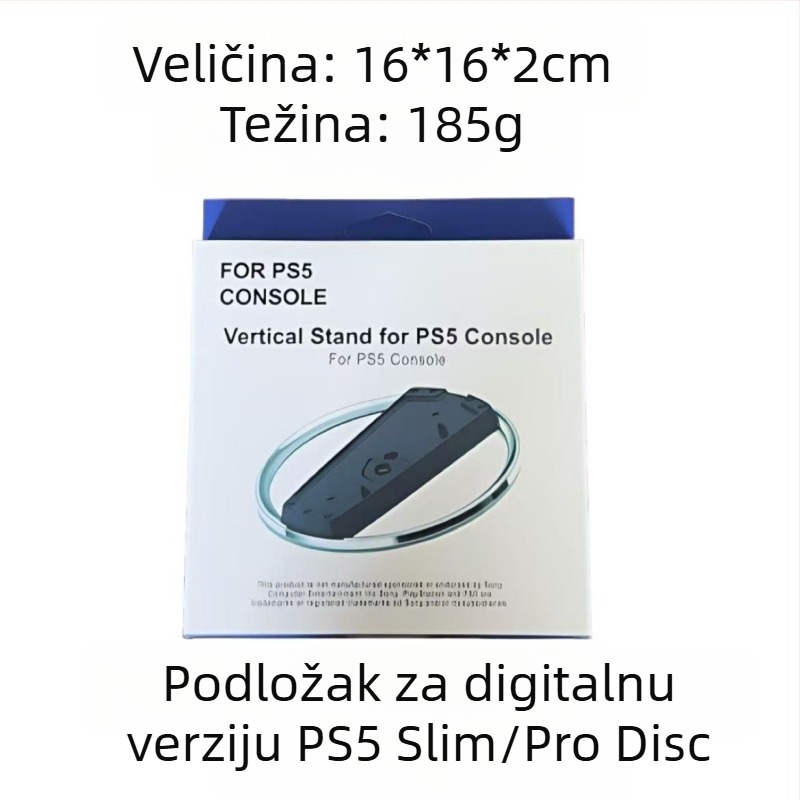 PS5 Slim/Pro/Digital Edition Vertikalni Držač — ABS, Univerzalna Kompatibilnost, Uključena Držač