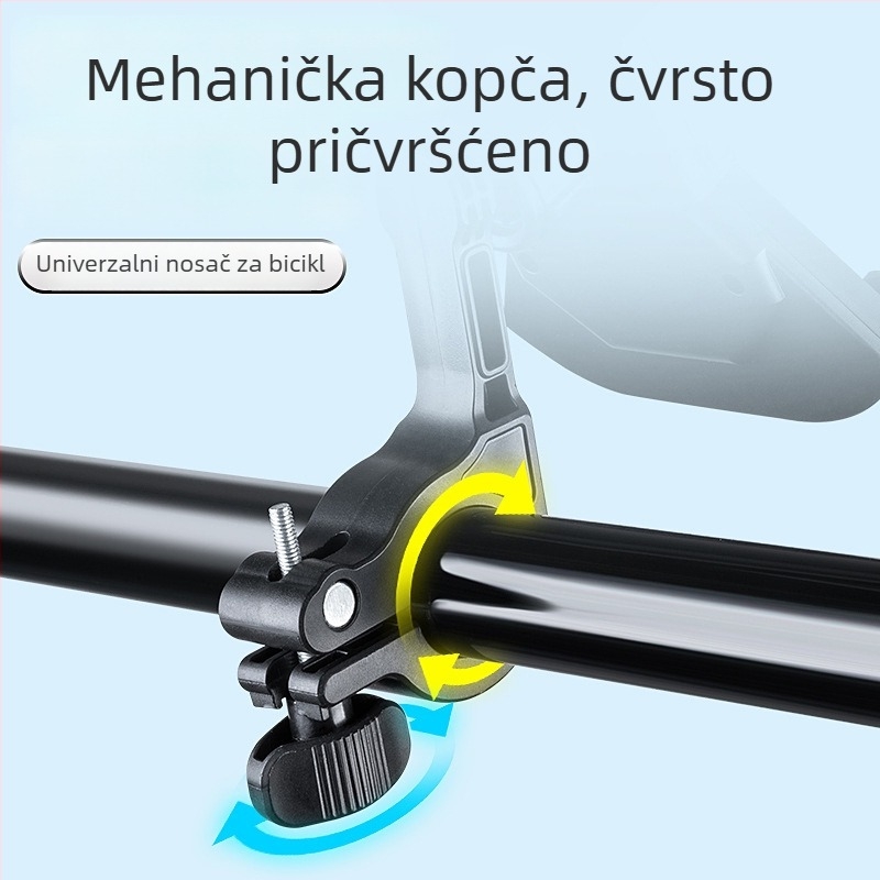 Držač za telefon za bicikle i motocikle — otporan na udarce, fiksni nosač navigacije, prilagodljiv, plastično kućište