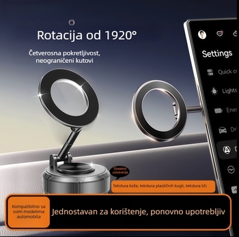 Magnetski držač za automobilsku navigaciju s usisnom čašom (Brend: Jts; Univerzalna kompatibilnost; Mogućnost prilagodbe; Nije punjivo; Ugradnja na ploču instrumenta)