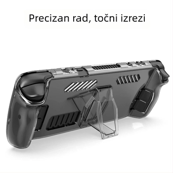 Zaštitno prozirno PC kućište za Steam Deck s držačem — dvodijelna kristalna ovojnica, materijal PC
