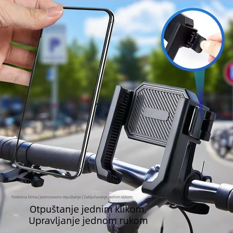 Držač za telefon za električne skutere, bicikle i motocikle, s amortiziranim nosačem za navigaciju