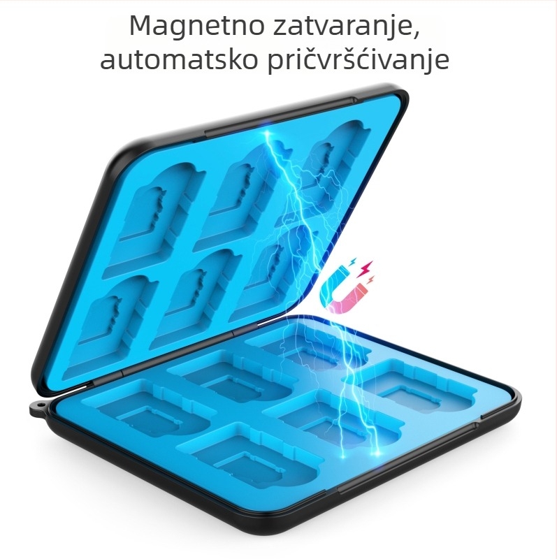 Magnetička kutija za pohranu igara 24-u-1 za Switch2/Switch/OLED – pohrana TF kartica, ABS materijal, uključuje 1 kutiju za kartice