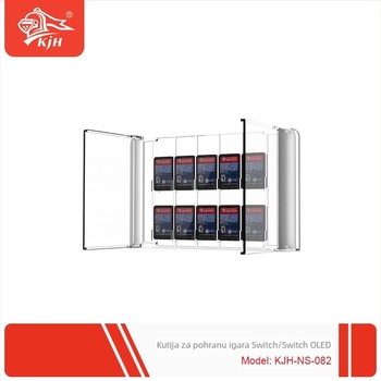 Kutija za pohranu igračkih kartica za Nintendo Switch OLED, kompatibilan NS/NS OLED, PC materijal, OEM prilagodba, tiskano logo