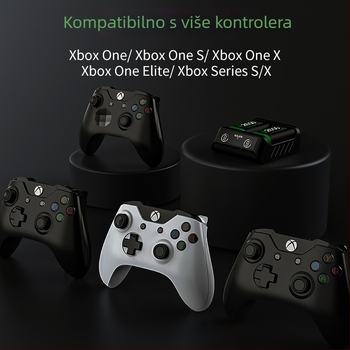 Set baterija za Xbox Series X kontroler – 2650mAh bežični dvostruki punjač, grafenom obložene ćelije, kutija baterija + 2 baterije + Type-C kabel
