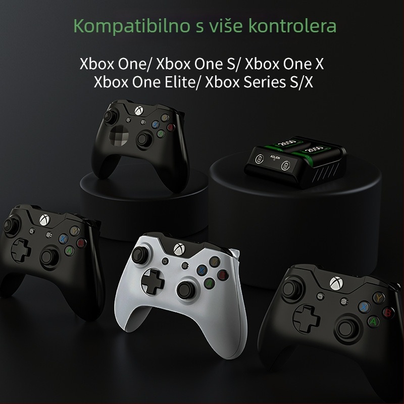 Set baterija za Xbox Series X kontroler – 2650mAh bežični dvostruki punjač, grafenom obložene ćelije, kutija baterija + 2 baterije + Type-C kabel