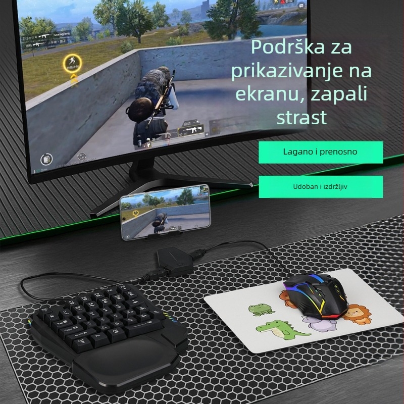 KTR-01 pretvarač tipkovnice i miša za Android — USB sučelje, Bluetooth, ABS materijal