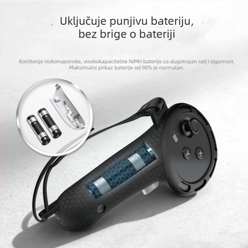 Silikonski zaštitni držač za kontroler Quest 3/3S s ugrađenom punjivom baterijom (Type-C)