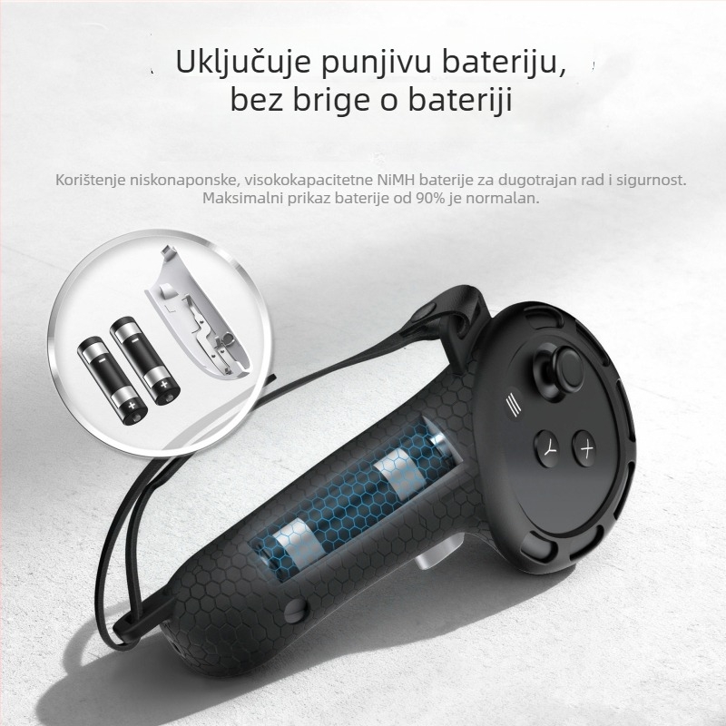 Silikonski zaštitni držač za kontroler Quest 3/3S s ugrađenom punjivom baterijom (Type-C)