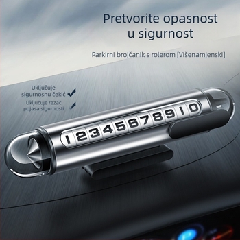 Naboo Road G3 metalna pločica za broj telefona za automobil – privremeno parkiranje, prikaz broja, težina 100 g