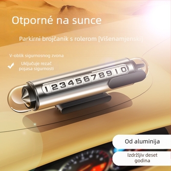 Naboo Road G3 metalna pločica za broj telefona za automobil – privremeno parkiranje, prikaz broja, težina 100 g