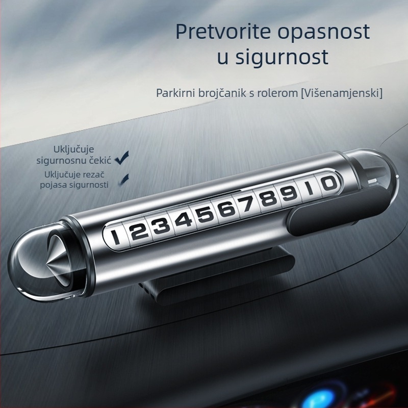 Naboo Road G3 metalna pločica za broj telefona za automobil – privremeno parkiranje, prikaz broja, težina 100 g