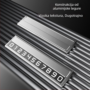 Metalna privremena pločica za parkiranje autom, Naboo Road, model BQ, skrivenog tipa, unutarnja dekoracija vozila