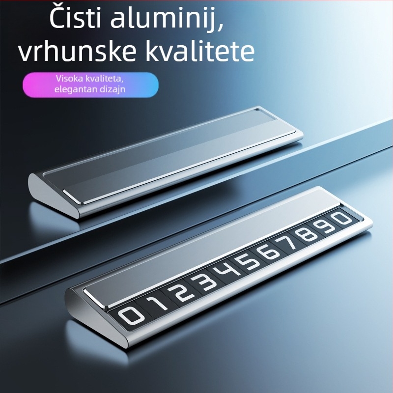Metalna privremena pločica za parkiranje autom, Naboo Road, model BQ, skrivenog tipa, unutarnja dekoracija vozila