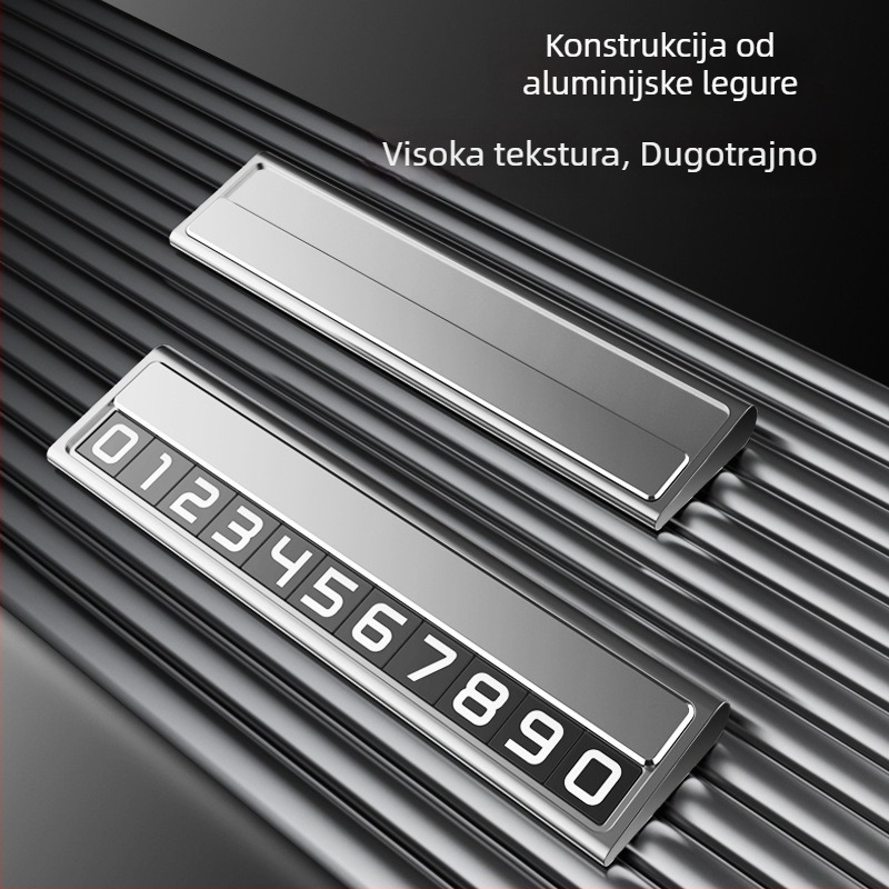 Metalna privremena pločica za parkiranje autom, Naboo Road, model BQ, skrivenog tipa, unutarnja dekoracija vozila