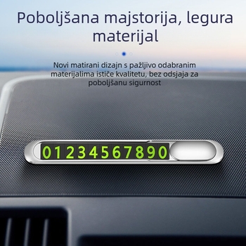 Skrivena metalna pločica za parkiranje autom, svijetleća, ispis logotipa