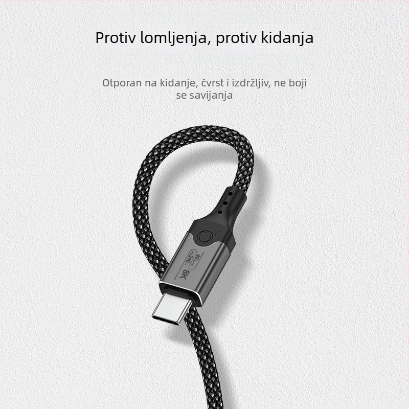 USB4 USB-C kabel za podatke, 40Gbps, 8K video, 240W brzo punjenje, CCC certificirano