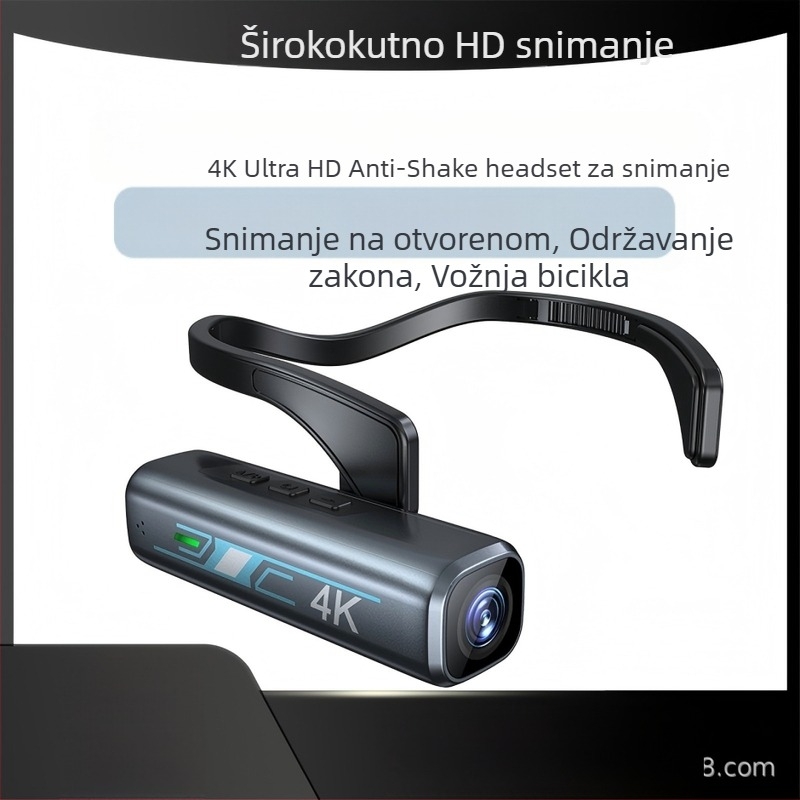 Kamera za glavu – akcijska kamera s 4K rezolucijom, elektronička stabilizacija slike, objektiv 2.0, 1,5-inčni LCD, CF kartica za pohranu