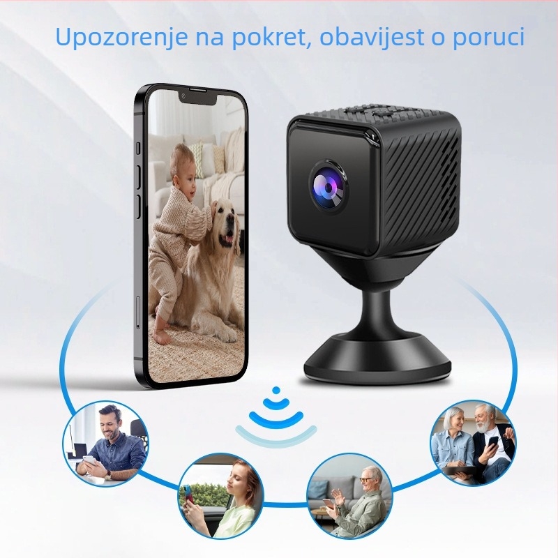 Unutarnja bežična sigurnosna kamera X2 s Wi‑Fi, 1280x720 HD video, 15fps, ugrađeni mikrofon, pohrana na SD kartici