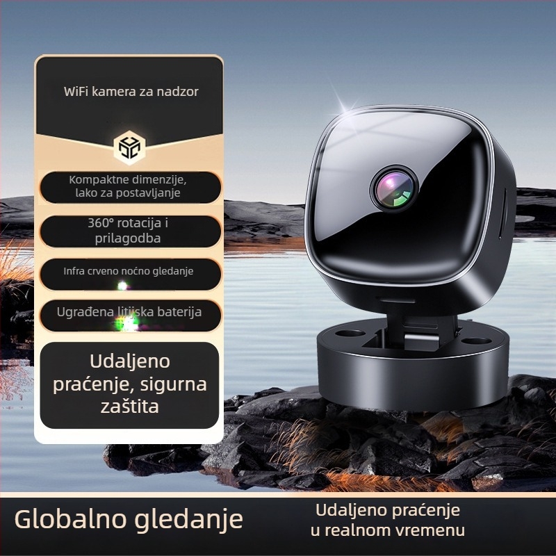 Unutarnja WiFi sigurnosna kamera sa širokim kutem, 1080p, noćno snimanje, upravljanje putem mobilne aplikacije