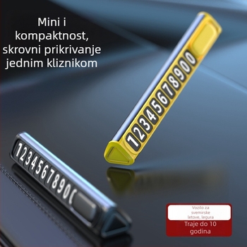 Privremena pločica za parkiranje - skriveni tip, metal, model T10, mogućnost tiskanja loga, bez prilagođavanja