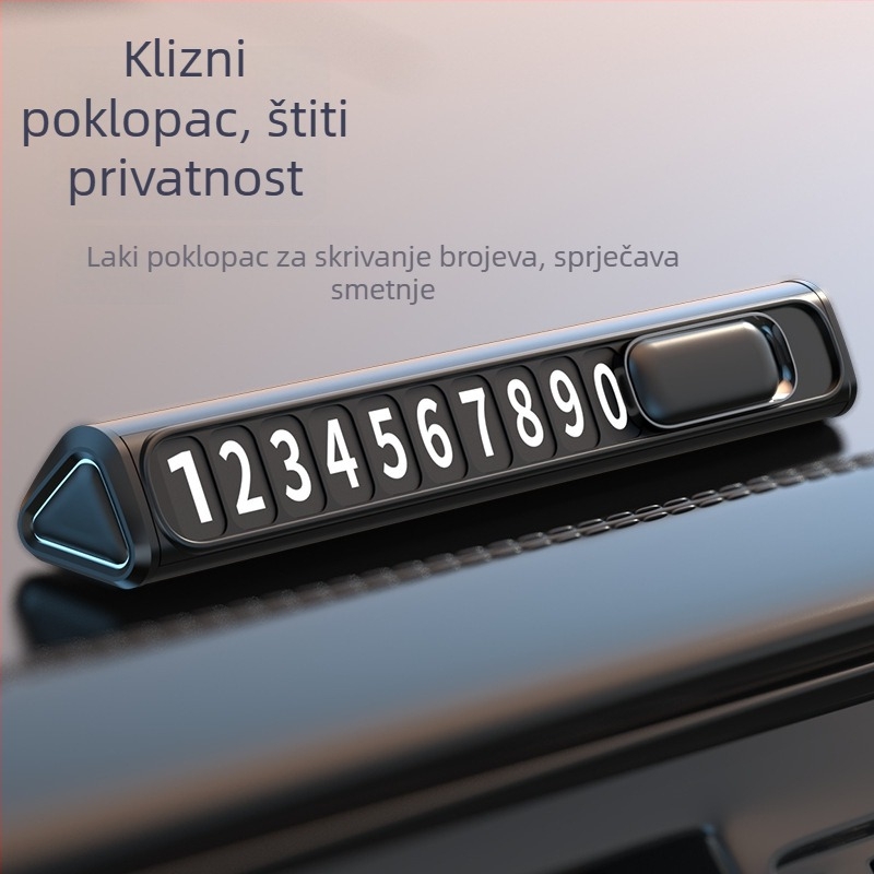 Privremena pločica za parkiranje - skriveni tip, metal, model T10, mogućnost tiskanja loga, bez prilagođavanja